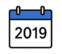 Kalender der das Jahr 2019 zeigt.